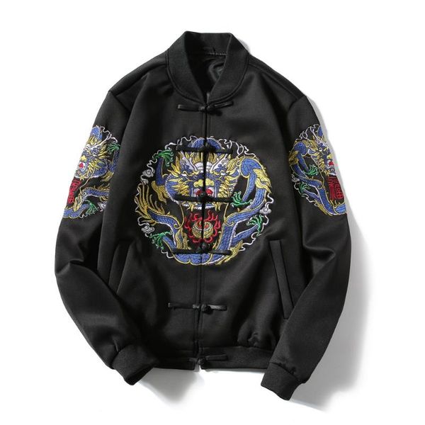 

men's jackets 2021 brand spring autumn stand collar male casual men thin embroidery windbreaker coat, Black;brown