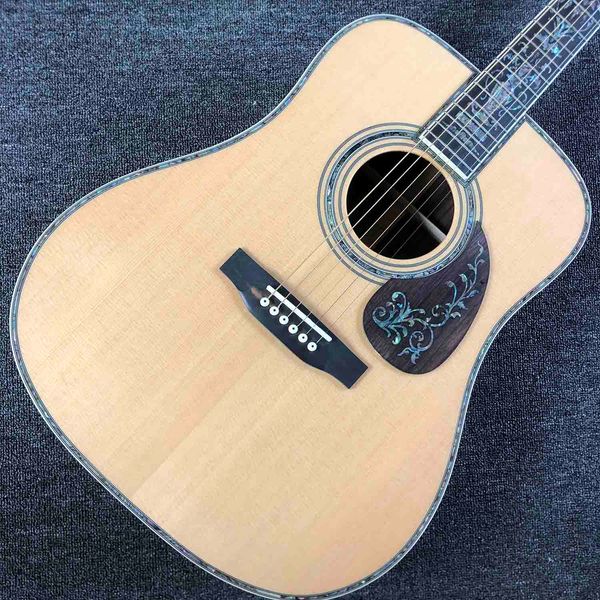 

custom d body 43 inch acoustic electric guitar life tree inlay