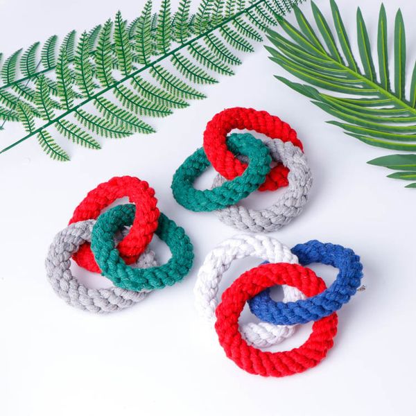 

chews pet dog toy knot rope knitting cotton rope molars toy cat toy pet products