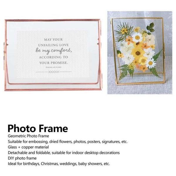 

frames po frame geometric foldable detachable copper picture deskornament craft