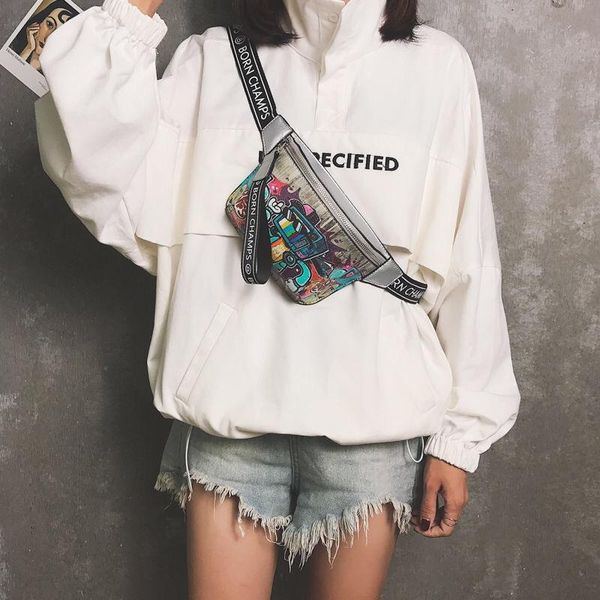 

waist bag female student women 2021 straddle single shoulder sports mobile phone with mini chest bags