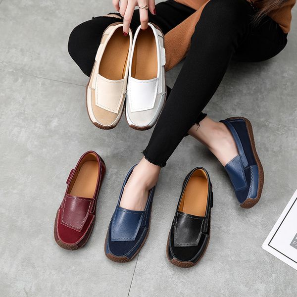 

new women comfortable flat loafers ladies casual walking shoes outdoor female sneakers footwear zapatos mujer size 35-42, Black