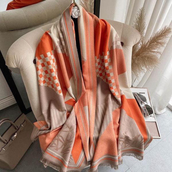 

scarves large winter plaid cashmere scarf women shawls and wraps neckerchief female blanket lady warm hijab pashmina echarpe bufanda, Blue;gray