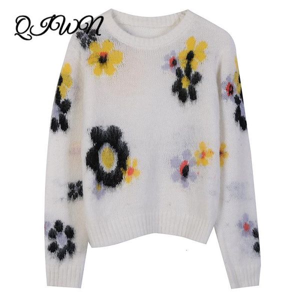 

women's sweaters christmas fall fashion women flower embroidery luxury white casual elegant brand design runway european clothing z4m0, White;black