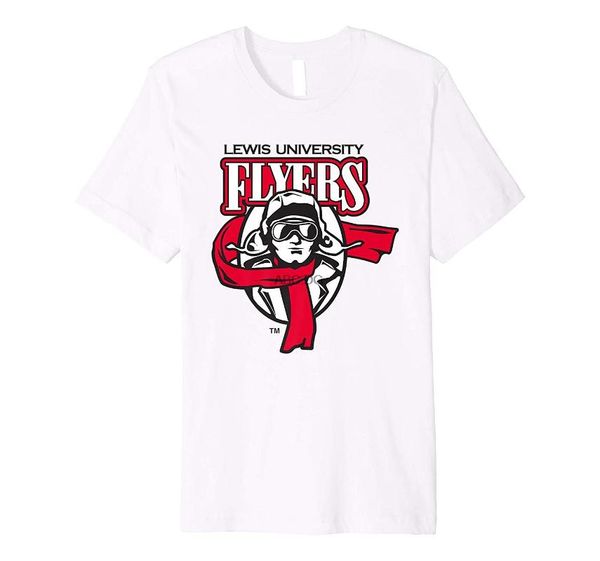 

men's t-shirts lewis university flyers pplew014 premium t-shirt, White;black