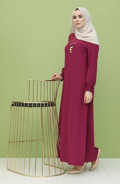 

ethnic clothing kolayeli dress muslim suits fashion islamic women's hijab evening dubai arabia trend 2021 moda 100% made in turkey, Red