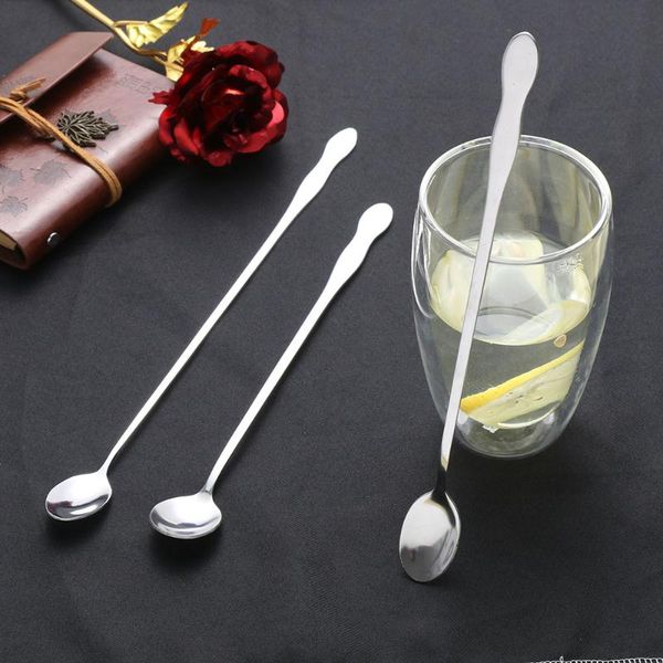 

spoons 26/32cm cocktail bar spoon stainless steel twisted mixing stir long handle wine tool accessories