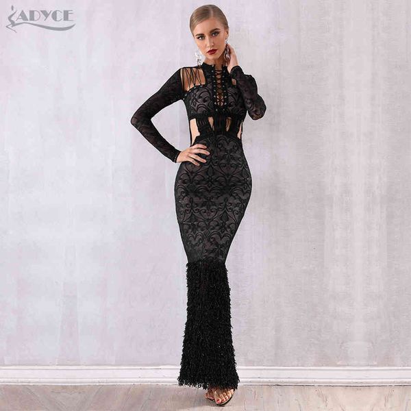 

romper adyce winter women bandage black lace hollow out mermaid club dress celebrity evening party dresses vestido, Black;white