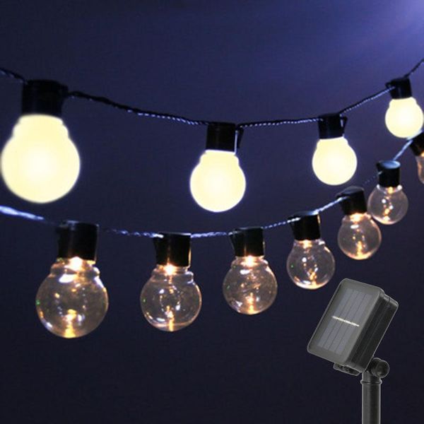 

solar lamps 10/20/30led g50 bulb light outdoor garland street string for christmas party wedding holiday garden patio decor lamp