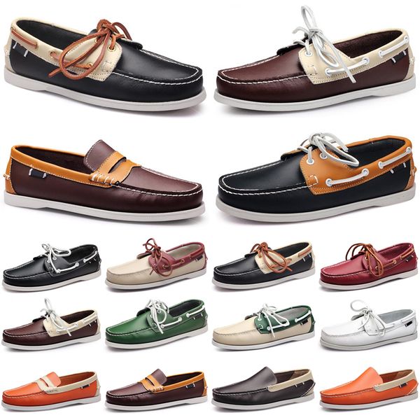

discount luxury men casual shoes black loafers outdoor flat slip on fashion mens trainers sneakers size 40-45 color46, White;red