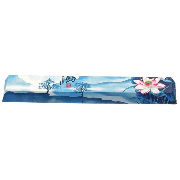 

6.25u novelty keycap five-sided dyesub lotus pond space bar keyboards