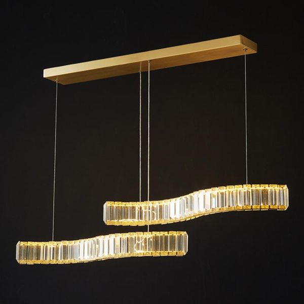 

chandeliers modern simple light luxury crystal s-shaped chandelier living room bedroom study dining led lighting