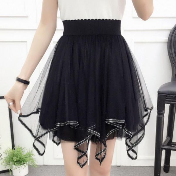 

skirts 2021 spring summer women black pink mini skirt korean elastic high waist shorts sweet lace