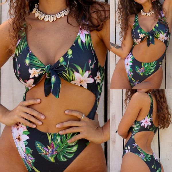 

bras sets jaycosin women's two piece filled bra floral print siamese bathing female summer lingerie beachwear nylon causal 19dec6, Red;black