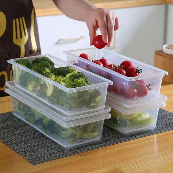 

storage bottles & jars kitchen container refrigerator box rectangular moisture-proof drainage vegetable fresh-keeping tools