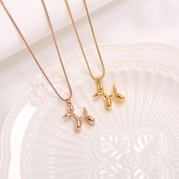 

pendant necklaces simple cool cute puppy necklace female clavicle chain light luxury non-mainstream design sense senior mori does not fade, Silver