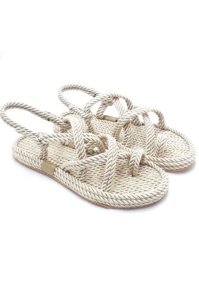 

sandals women's beige straw braid, Black