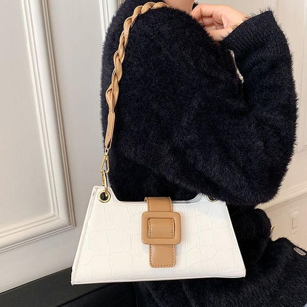 

evening bags small fashion pu leather underarm crossbody bag for women 2021 luxury trendy solid color baguette shoulder handbags and purses