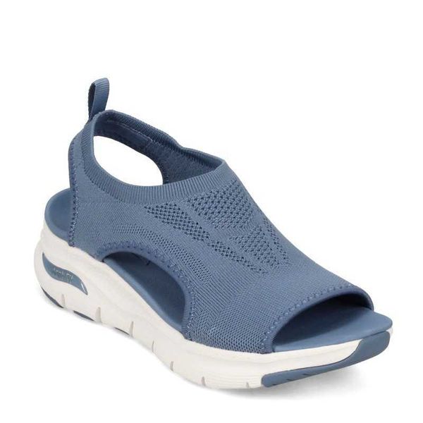 

plus size women's shoes summer 2021 comfort casual sport sandals beach wedge platform roman y0721, Black