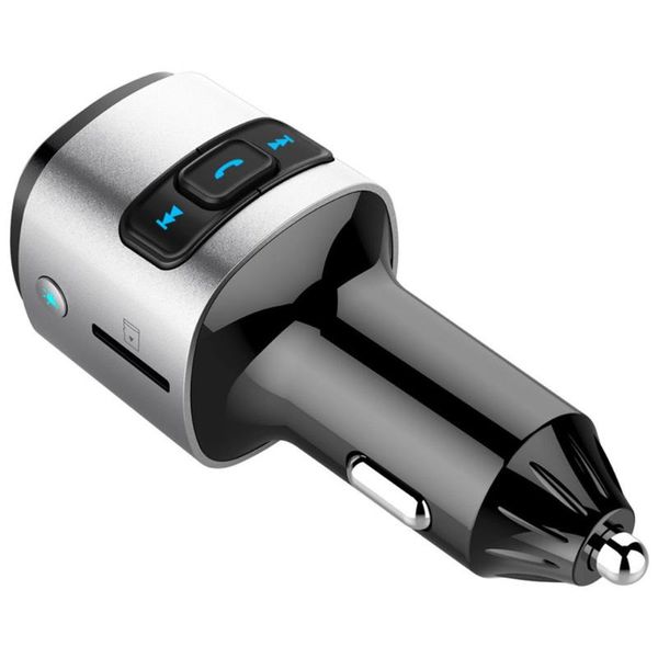 

ambient light car mp3 player fm transmitter u disk tf card music wireless receiver hands-call usb charger & mp4 players