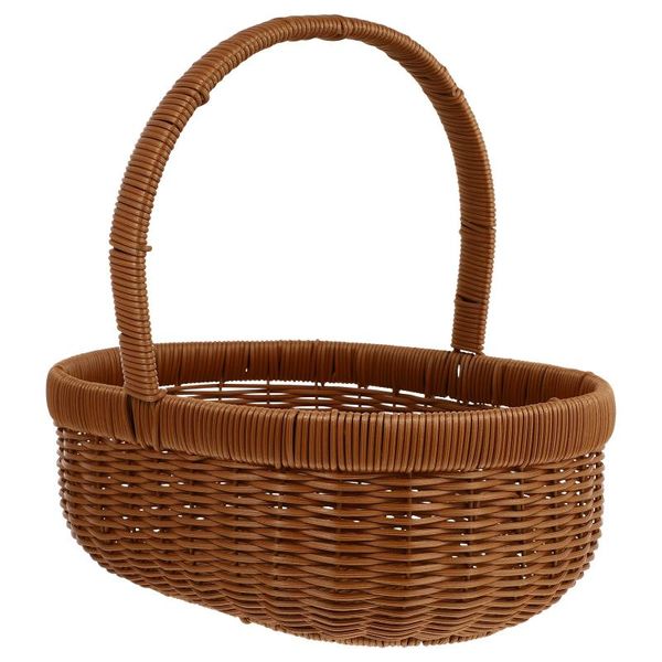 

storage baskets 1pc outdoor portable basket large capacity natural idyllic brown