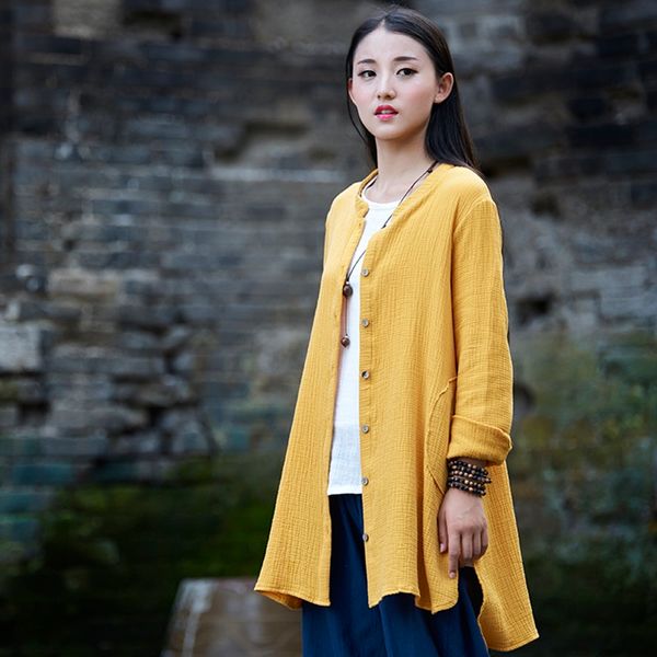 

women clothes autumn traditional chinese shirt long tunic for women vintage traditional chinese clothing for women 10046, Red