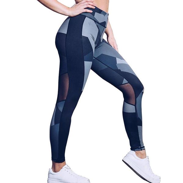 

women's leggings ovesport women workout mesh patchwork high waist quality fitness leggigns breathable sportswear for female, Black
