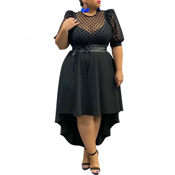 

casual dresses sets 6xl plus size black for women thursdays mouw asymmetric women's vintage polka dot with sharp party dress d20 ac24, Black;gray