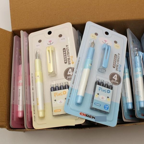 

gyi3 changeable bag ball ball point set direct liquid large point combination erasable blue ink bag pen stationery fountain pens