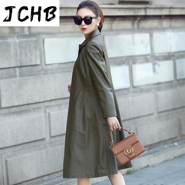 

genuine leather jacket women 100% sheepskin coat female spring autumn coats and jackets plus size 4xl femme veste pph women's & faux, Black