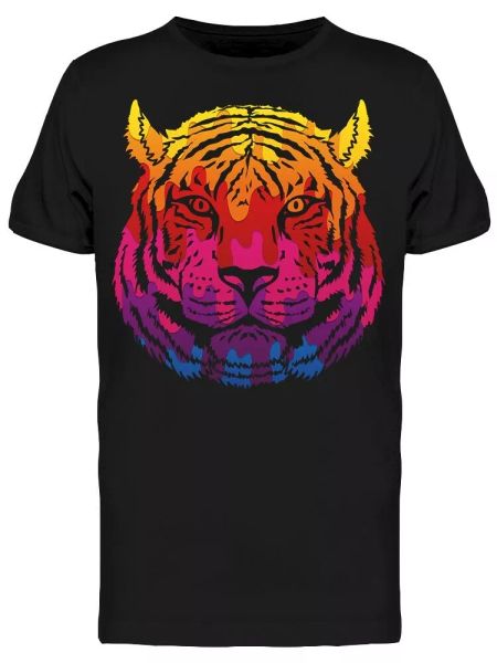

Tiger Head Melting Colors Tee Men's -Image by Shutterstock, White;black