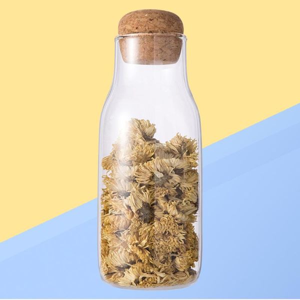 

storage bags 3 pcs 150ml transparent glass wooden lid candy jars tanks sealed canisters tea bottles portable food grain containers ca
