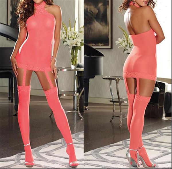 

lingerie lace babydoll g womens sleepwears string dress thong underwear set, Black;red