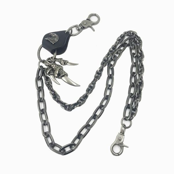 

keychains men's waist key chain vintage rock black metal hip hop gothic punk scorpion pants trousers jean biker wallet ring lm02, Silver