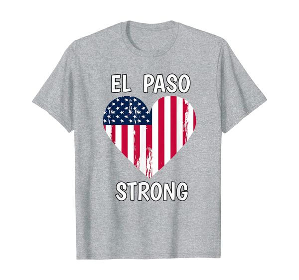 

el paso strong el paso texas heart t-shirt, White;black