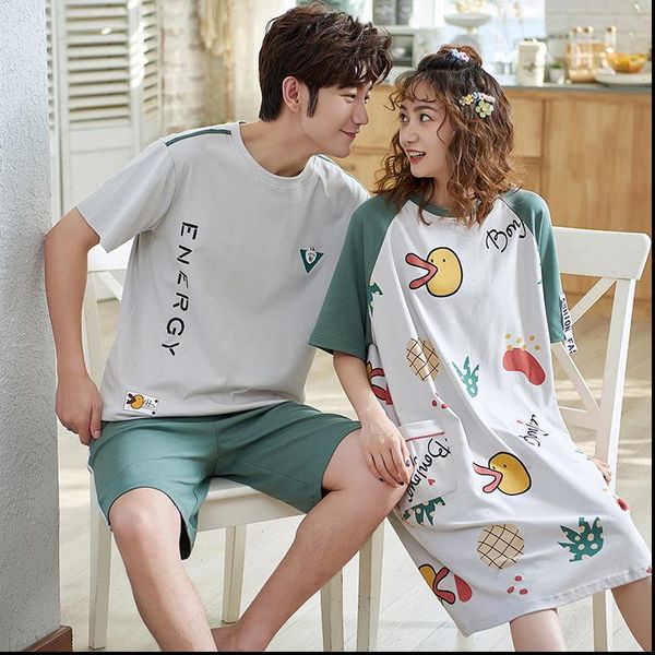 

summer short sleeved 100% cotton womens sleepwears pyjama set men style couple pijama sleepwear pants lovers pajamas sets women, Black;red