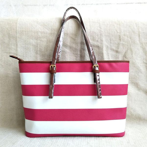 

evening bags striped leather hand for women fashion tote luxury handles purses and handbags big shoulder bag classic