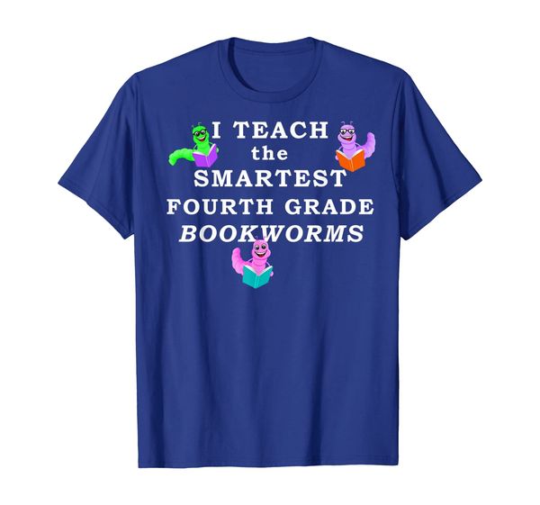 

teacher reading smartest fourth grade bookworms t-shirt, White;black