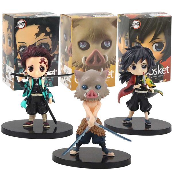 

1pcs 15cm Q Posket Demon Slayer Figures Tanjirou Kamado Nezuko Agatsuma Zenitsu Hashibira Inosuke Tomioka Giyuu Anime Model Toys