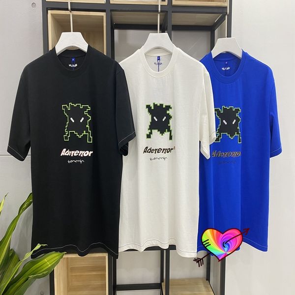 

2021ss monster logo ader error t-shirt men women alien devil embroidery mark adererror tee short sleeve, White;black