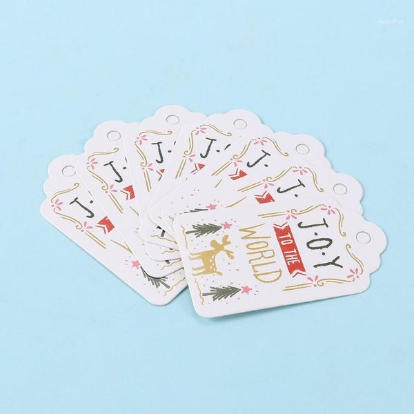 

christmas decorations merry tag listed festival creative painted bookmark small card optional string diy craft label party decor 50pcs1