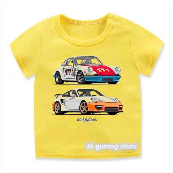 

arrival boys t shirt funny car cartoon print kids clothes summer casual hip hop yellow, Blue