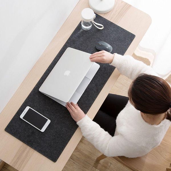 

mouse pads & wrist rests office computer large desk mat table keyboard big pad wool felt lapcushion non-slip gamer