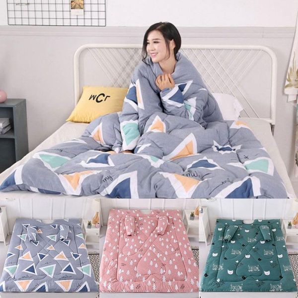 

comforters & sets lazy sleeping quilt blanket with sleeves thick warm winter home bedding p7ding