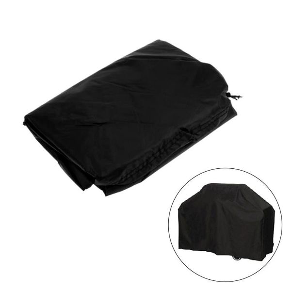 

tools & accessories large bbq cover waterproof garden patio grill barbecue protector 145*61*117cm (black)