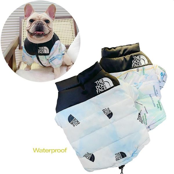 

winter pet dog warm coat waterproof jacket the face fashion pattern cat puppy costume reflective clothes apparel