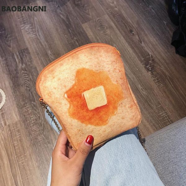 

shoulder bags handbag small bread pattern bag funny personality crossbody diagonal cute chain fashion messenger