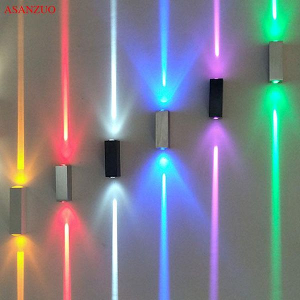 

wall lamps 6w cob outdoor light waterproof rectangular aluminum led up and down sconces ac85-265v porch