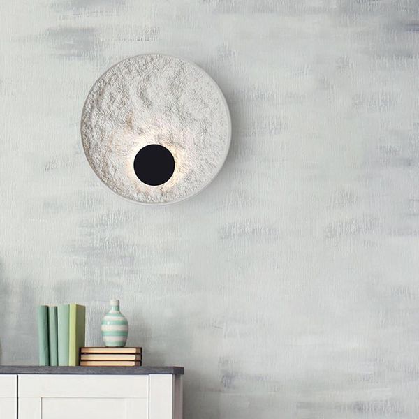 

wall lamp nordic special loft art circle led personal retro resin bedroom bedside study bar sconce lighting