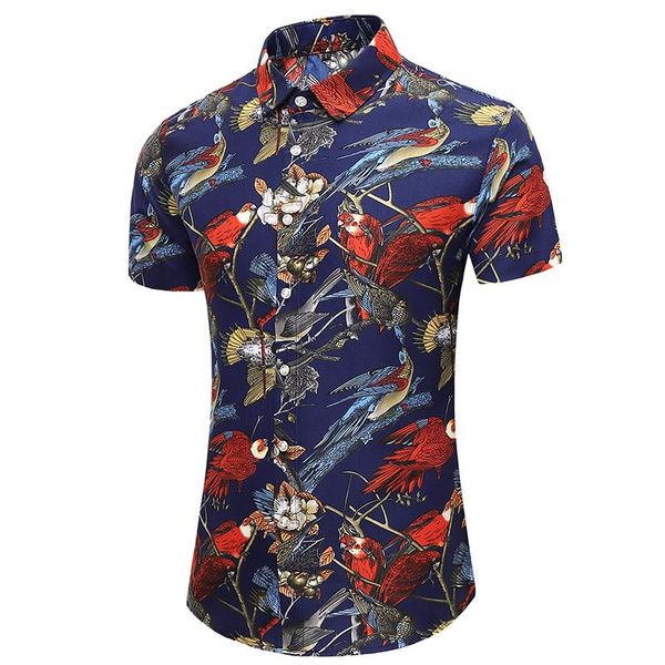 

men's casual shirts summer printed shirt fashion personality short-sleeved 2021 plus size beach vacation clothing 7xl, White;black